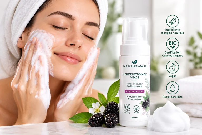 une mousse nettoyante visage au quotidien